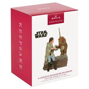 New! Star Wars Ewok & Princess Leia Hallmark Keepsake Christmas Ornament 2023